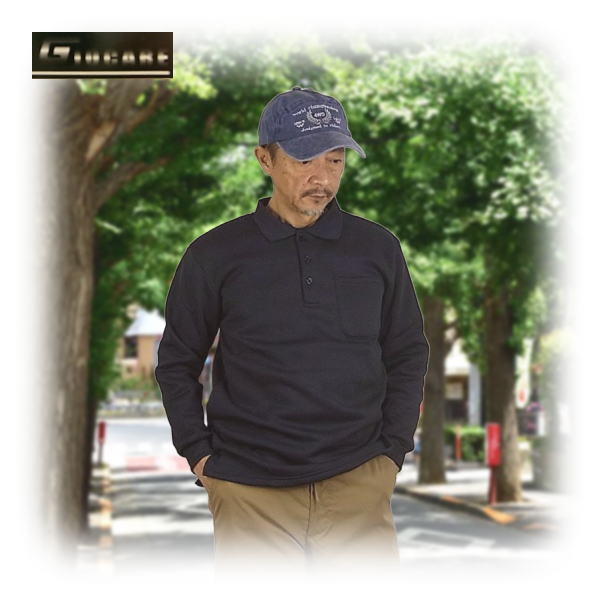 スウェット ポロシャツ メンズ 秋冬用 ポロトレーナー 裏起毛 厚手