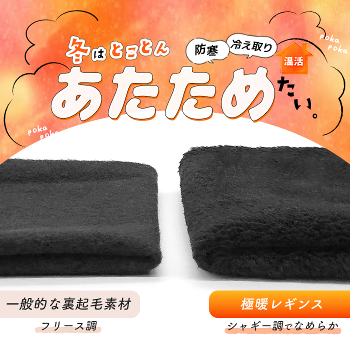 iLeg（アイレッグ） 裏起毛 レギンス 極暖 3分丈 1分丈 暖かい