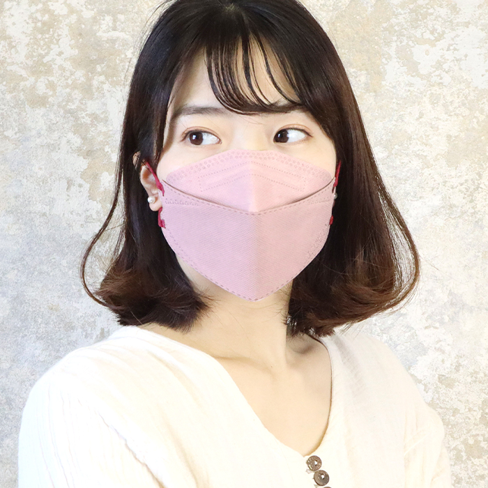 CICIBELLA マスク 不織布 立体 バイカラー 3D 箱型マスク 血色