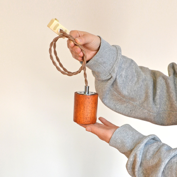 ペンダントソケット 26口金 60W 65cm ウッド シーリングライト 天井