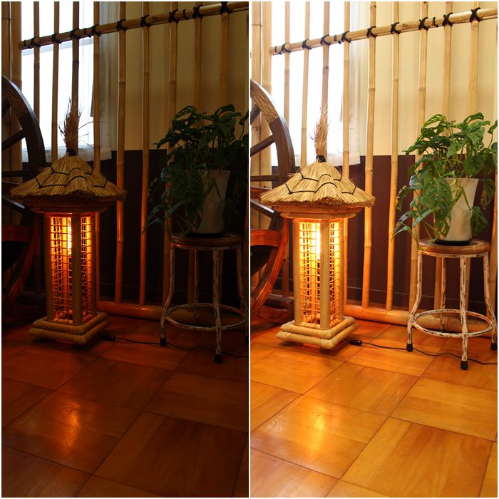 バンブー＆アランアラン フロア ランプ アジアン 照明 フロアライト