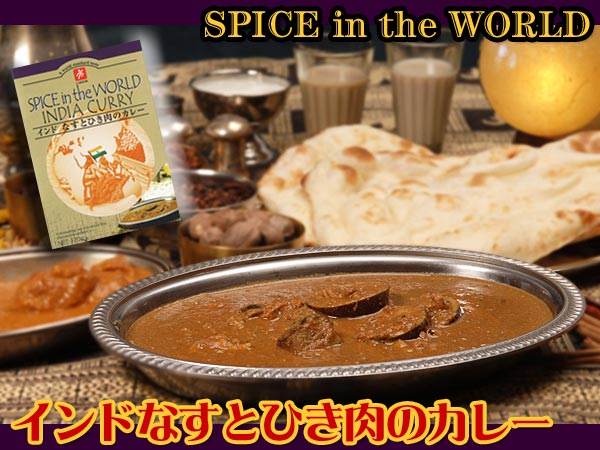 インドなすとひき肉のカレー