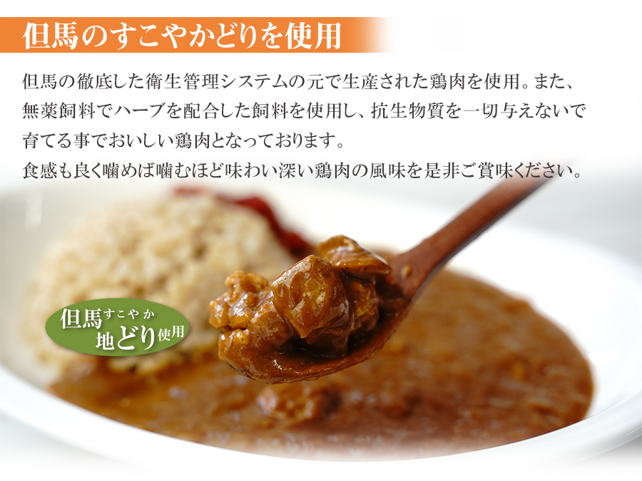 食塩不使用 レトルト 本枯鰹だしの効いた 減塩チキンカレー 180g 但馬すこやか地どり 常温保存