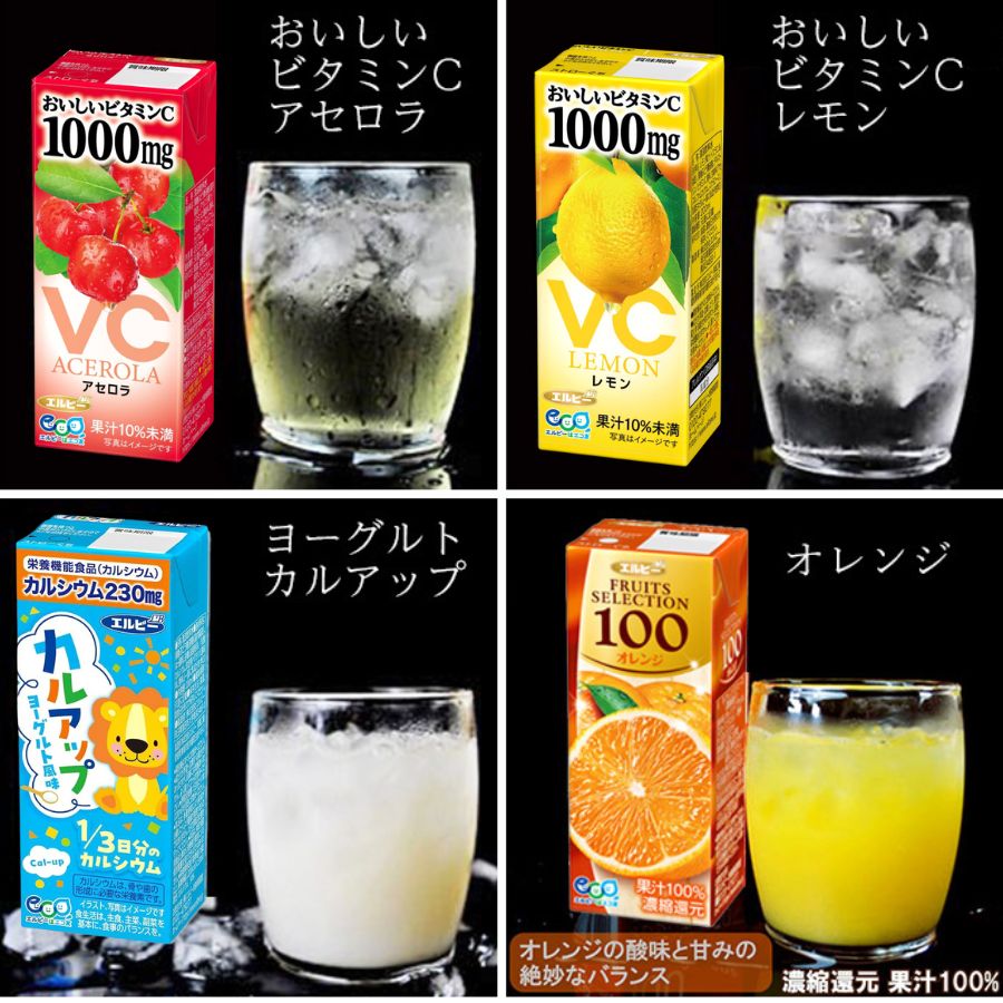 エルビー 紙パック ジュース 6種類36本詰め合わせセット 果汁 : 自然派