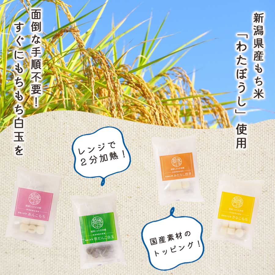レンチングルメ 越後しらたま本舗 レンジアップ白玉4種セット