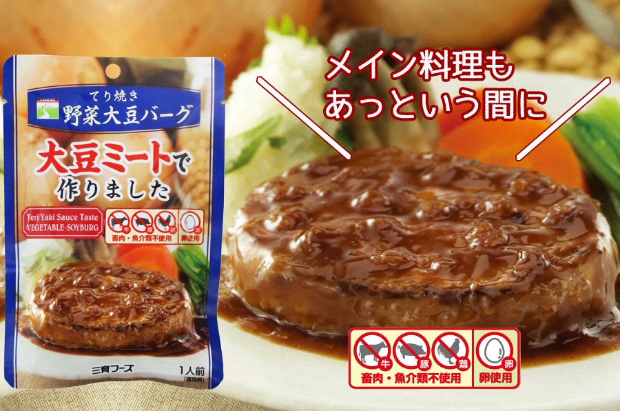 レトルト 惣菜 てり焼き野菜大豆バーグ  100g