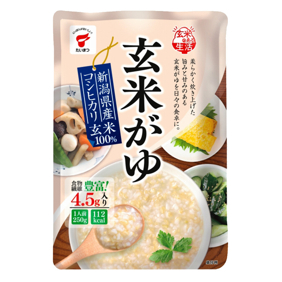 新潟県産 玄米がゆ 250ｇたいまつ食品 レトルト おかゆ コシヒカリ こしひかり 国内産 非常食 保存食 朝食 夜食 ダイエット