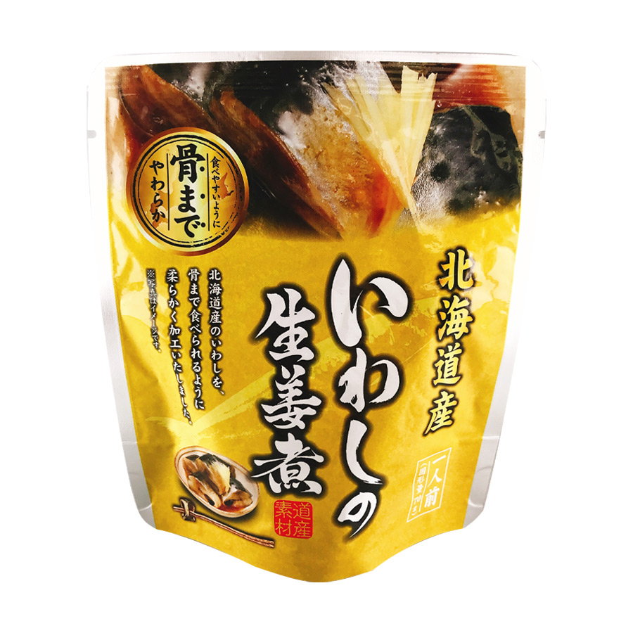 北海道産 いわしの生姜煮 95g 常温保存 長期保存 防災 災害対策 簡単調理 ストック グルメ レトルト 常温 惣菜 おかず 魚 常温惣菜 贈り物 ギフト プレゼント 景品 父の日 母の日 お中元 お歳暮 お年賀 兼由