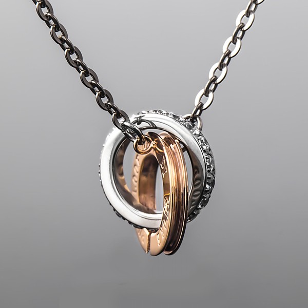 磁気ネックレス おしゃれ 女性 ピュアループ オズ ダブルリング 45cm