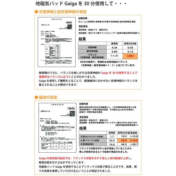 ガイアコットン Gaiga ガイガ セミダブルサイズ 敷きパッド 地磁気