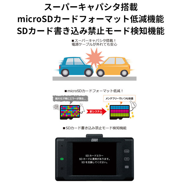 Elut エルト ドライブレコーダー (車内外2カメラ) AG423-DRC : at4589907416658 : MWJ TOKYO - 通販 -  Yahoo!ショッピング