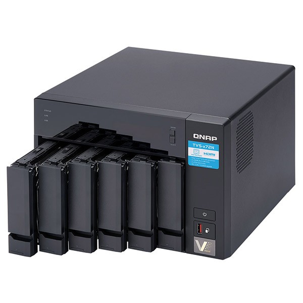 QNAP QNAP TVS-672N 単体モデル 6ベイ メモリ 4GB HDD-LESS NAS 2年