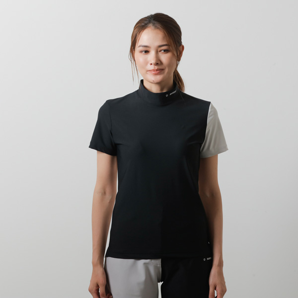 BANDEL/バンデル WOMENS BASIC COMBINATION S/S MOCK NECK SHIRTS