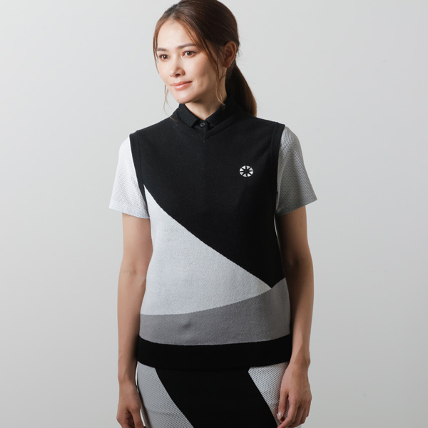 BANDEL（バンデル） WOMENS SWITCH V-NECK KNIT VEST MULTI ゴルフ