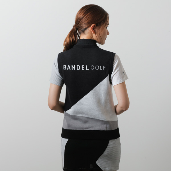 Bandel Golf woman'sVネックニットベスト 2023モデル BANDEL（バンデル） WOMENS SWITCH V-NECK KNIT VEST MULTI ゴルフ