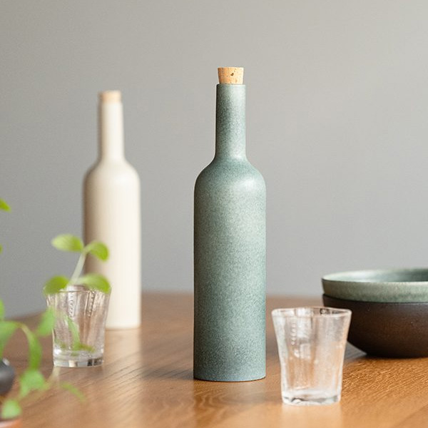 信楽焼 陶器 BOTTLE 720ml ウォーターサーバー フラワーベース 明山