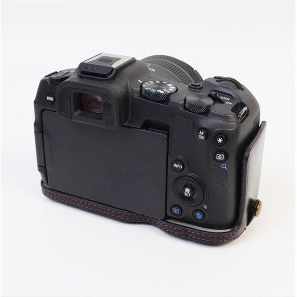 CANON EOS R8 専用 レザーカメラケース カメラバッグ バッテリー直出