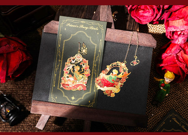 メール便発送OK】ゴールド の キラキラ揺れる 目印付き 可愛いしおり