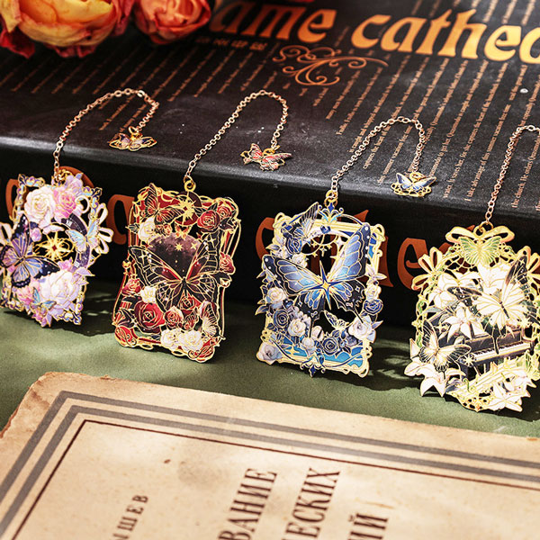 メール便発送OK】ゴールド の キラキラ揺れる 目印付き 可愛いしおり