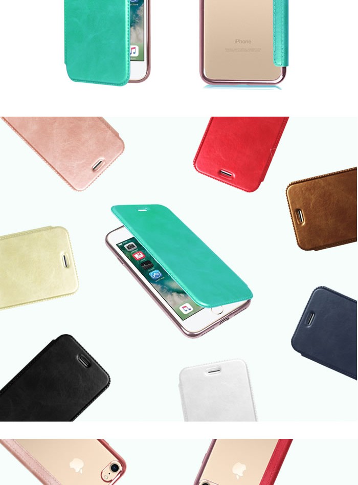 クリア 手帳型 iPhoneケース iPhone8 Plus iPhone7 背面 透明 