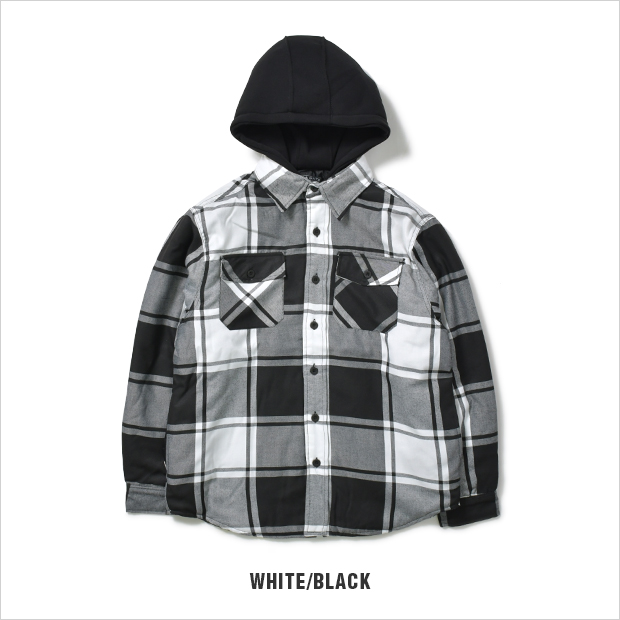 LA GATE ジャケット シャツジャケット キルティングジャケット エルエーゲート フード付き HOODED FLANNEL JACKET