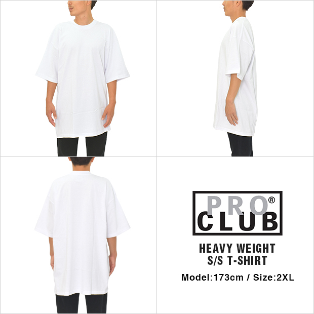 プロクラブ Tシャツ ヘビーウェイト PRO CLUB HEAVYWEIGHT メンズ ホワイト