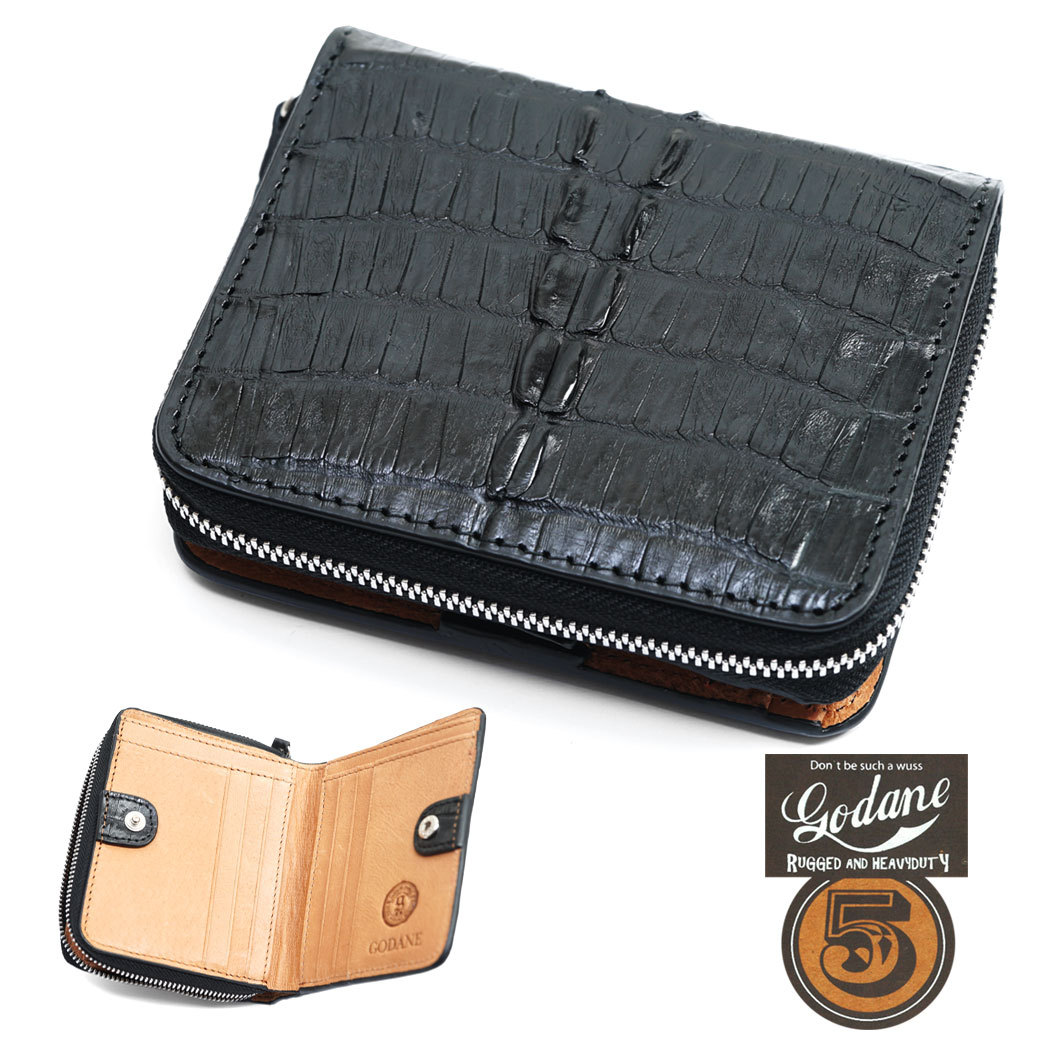 【極美品】ゴダン　カイマンワニ　二つ折り財布 spcw8102cp_1.jpg
