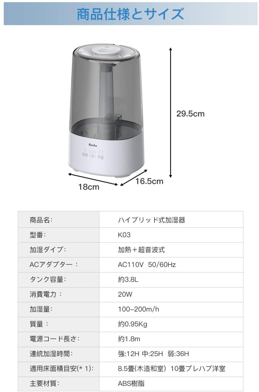 加湿器 大容量 3.8L 卓上 超音波式 除菌 上から給水 空気清浄 三段階霧量調整 静音 タッチパネル式 タイマー機能 部屋 オフィス 卓上 乾燥  アロマ対応(B1K03JSB) :B08HYYQBF3:ASKRTECH - 通販 - Yahoo!ショッピング