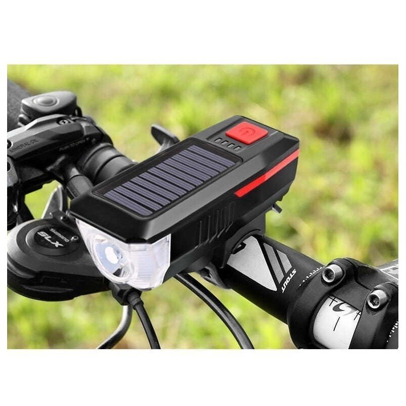 自転車 ライト バイクライト ホーン付 ソーラー充電式 USB充電 LEDライト 残量表示 ヘッドライト テールライト ハンドライト ハンドル取付け( B1LY17DLa) :B1LY17DLa:ASKRTECH - 通販 - Yahoo!ショッピング