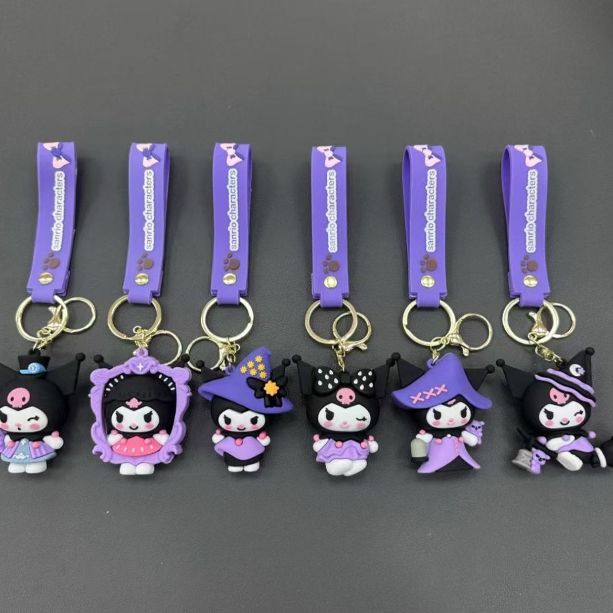 クロミ バッグチャーム ハート 鍵 ジュエル キー ぬいぐるみ マスコット クロミ キーホルダー 2個セット ぬいぐるみ マスコット バッグチャーム