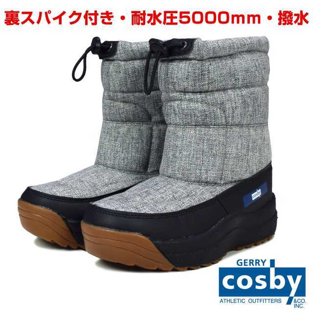 スノーブーツ キッズ 子供 撥水 スパイク付き 耐水圧5000mm cosby