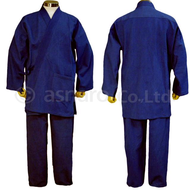 男性用 作務衣 和装 パジャマ 厚手 綿100％ ルームウェア
