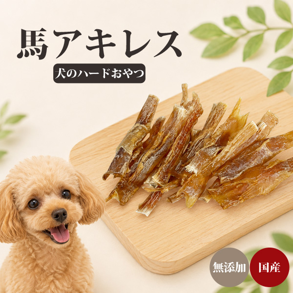 馬アキレス 薄切り 約100g 完全無添加 犬 おやつ 歯磨き用にも 国産 ジャーキー