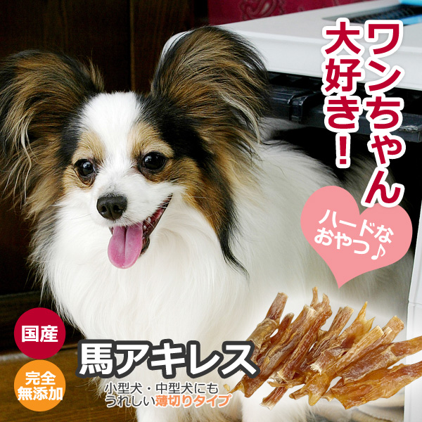 SMILE PET CLUB 馬アキレス 薄切り 約100g 完全無添加 犬 おやつ
