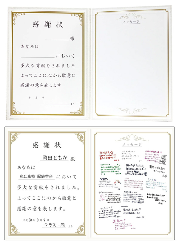 感謝状色紙 AR0819123 メッセージカード 寄せ書き 色紙 アルタ 思い出