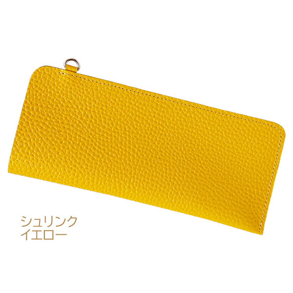 ✨✨希少・極美品✨モローパリ　メガネケース／イエロー 姫路レザー メガネケース Dカン付 本革 シュリンクレザー ソフトケース