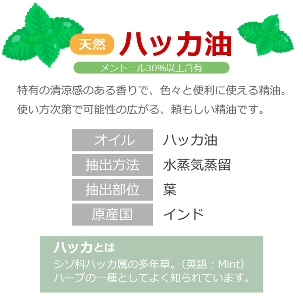 天然 ハッカ油 10ml 日本製 ハッカオイル 中栓 遮光瓶 ハッカ油スプレーに はっか油 忌避剤 花粉 消臭 除菌 薄荷 はっか｜asobi｜02