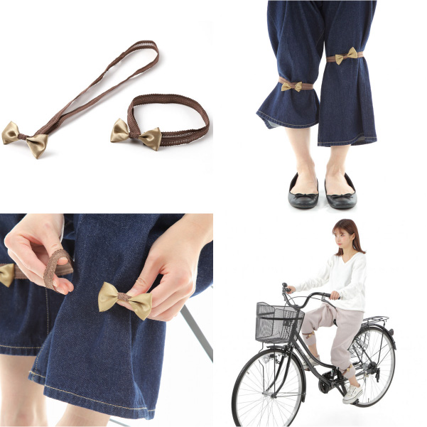 裾アップバンド 日本製 ワイドパンツ ガウチョ...の詳細画像1