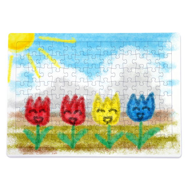 無地パズル A4サイズ 104ピース 工作 寄せ書き 結婚式 色紙 手作り 白
