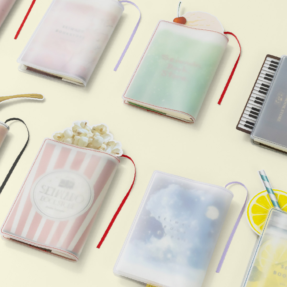 ブックカバー 3枚セット 正和堂書店 オリジナル ブックカバー クリアブックカバー Fog 文庫本 クリア 透明 カバー ギフト しおり付き fg-m240sd 関連画像1