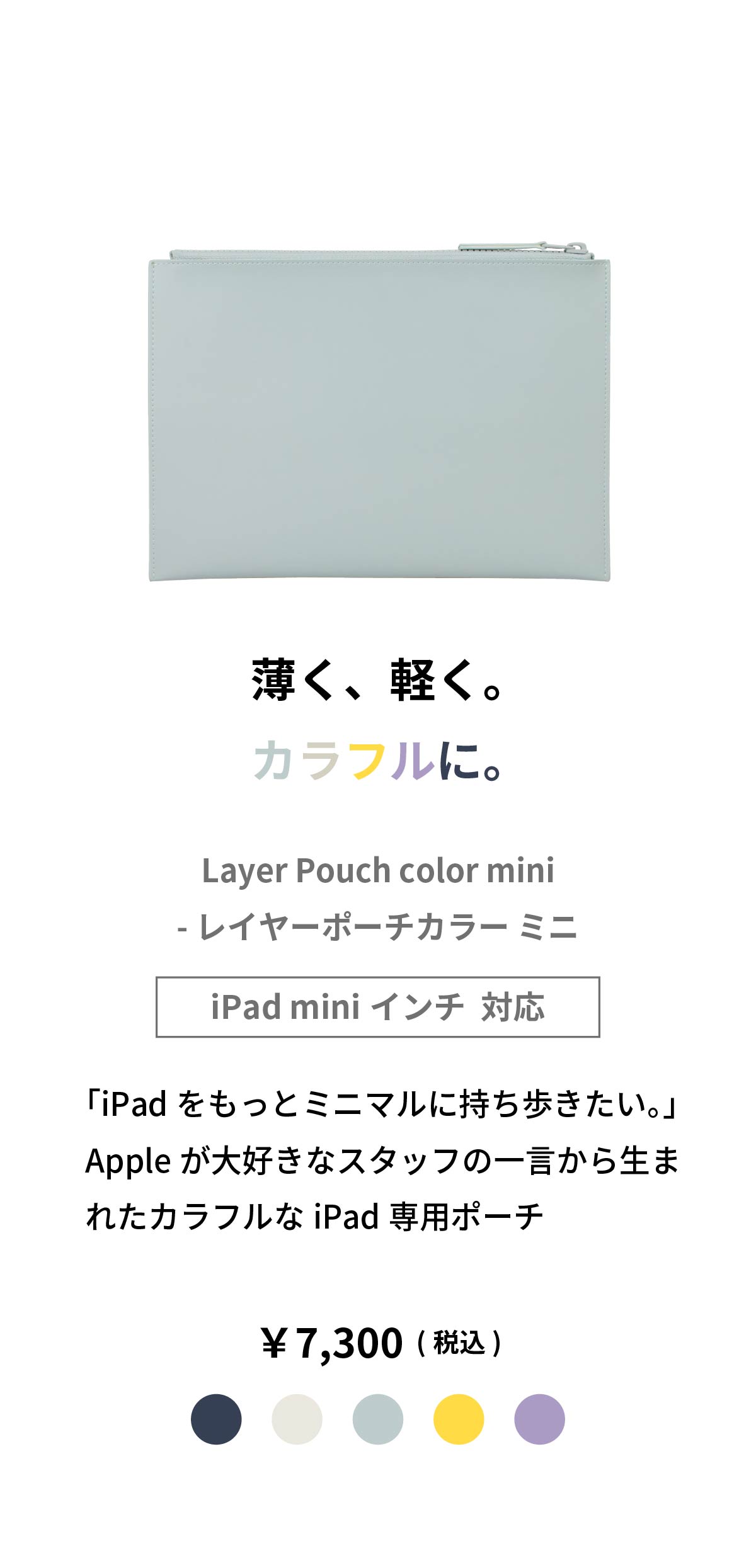 aso レイヤーポーチ カラー ミニ Layer Pouch color mini iPad