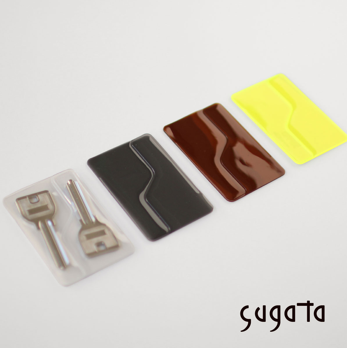 キーケース スガタ sugata PVC クリア素材 鍵 コンパクト シンプル 日本製 関連画像1