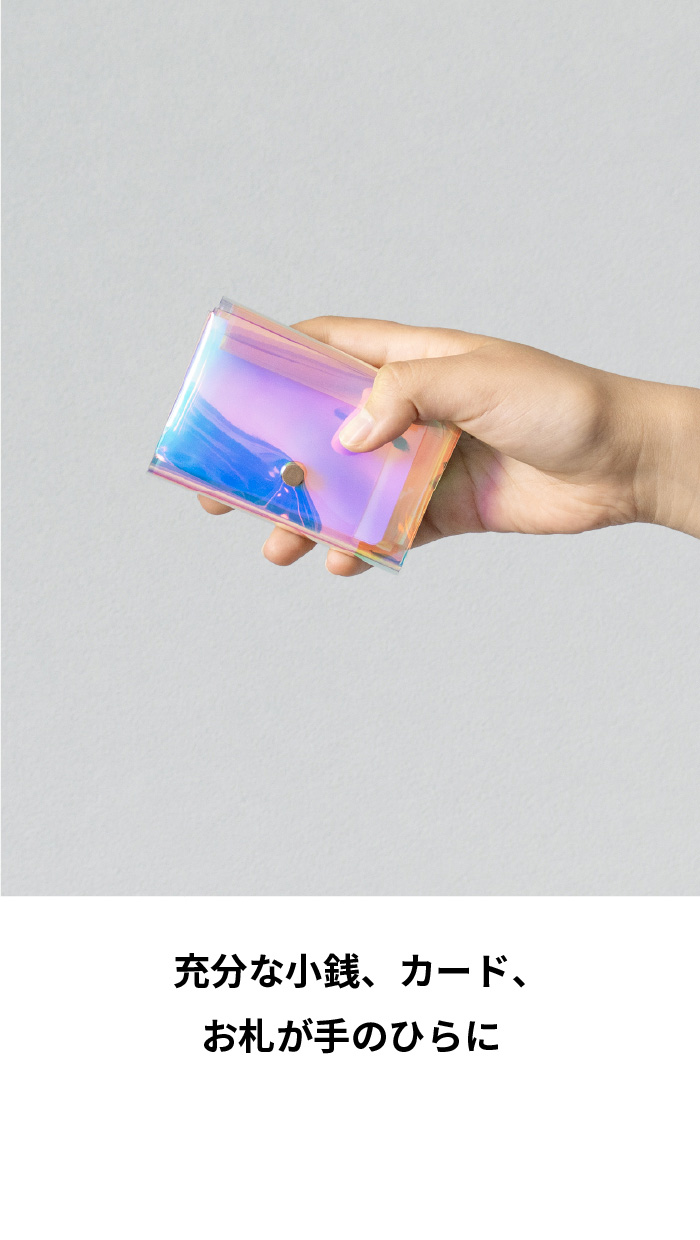 sugata 三つ折り財布 クリア素材 クリア財布 透明 スガタ ウォレット レディース財布 メンズ財布 コンパクト スケルトン シンプル 日本製 関連画像2