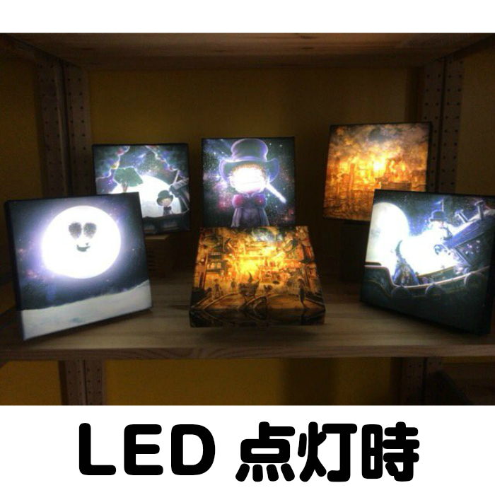 アートボード えんとつ町のプペル 絵 20cm×20cm LED付き 壁掛け キング