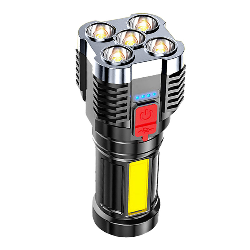 ショットパワー懐中電灯 4つの点灯モード COB 高輝度 LED サイドライト 照明 最大300m USB 充電 サーチライト IPX4 防水 SHOPAKA｜aspace｜02