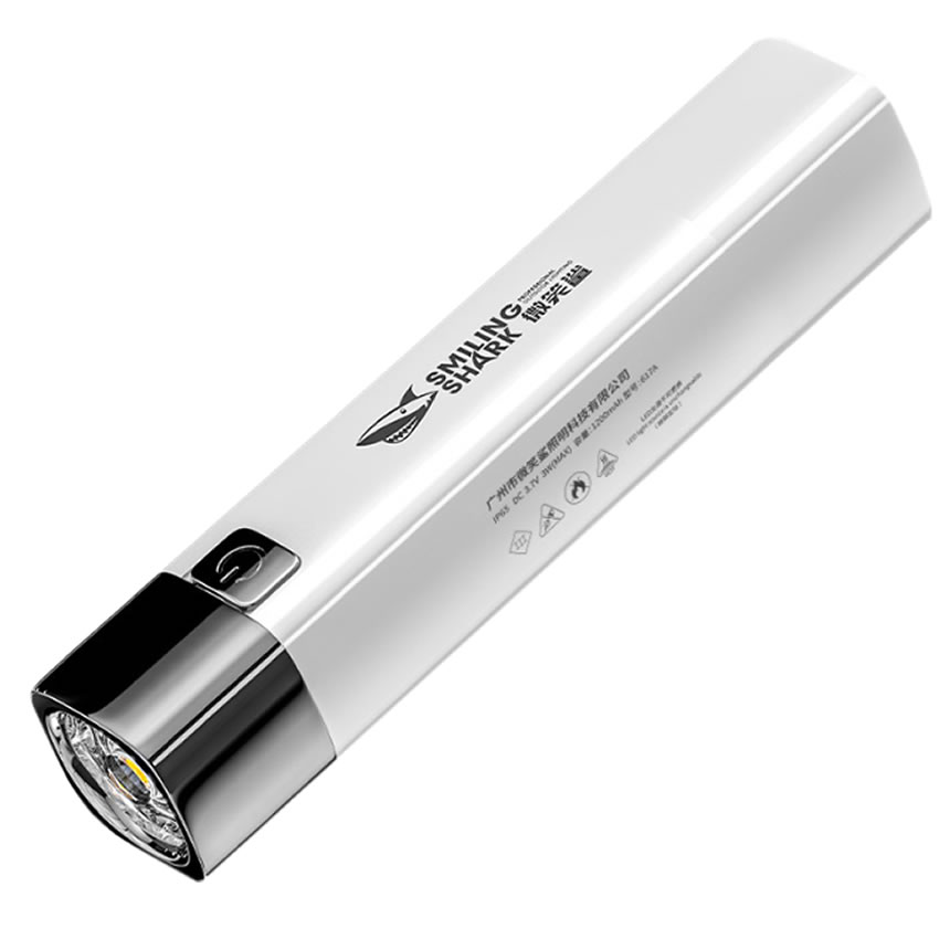 スマイルサメライト LED 懐中電灯  3つの点灯モード USB充電 充電式 強力 小型 ledライト SMAILER｜aspace｜02