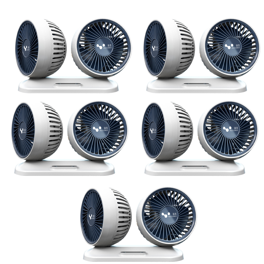 5個セット 改良版風神 扇風機 三段階風量調節  カーファン　 静音 360度 首振り  熱中症対策 換気対策 猛暑対策 SHINJIDAISEN｜aspace｜02
