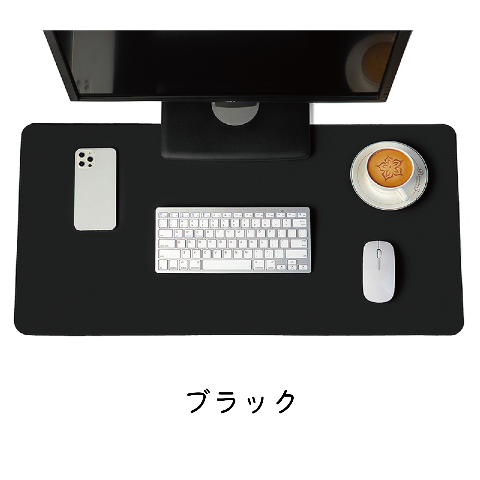 デスクマット マウスパッド おしゃれ オフィス レザー調 カラー 高品質 パソコンマット 80cm×...