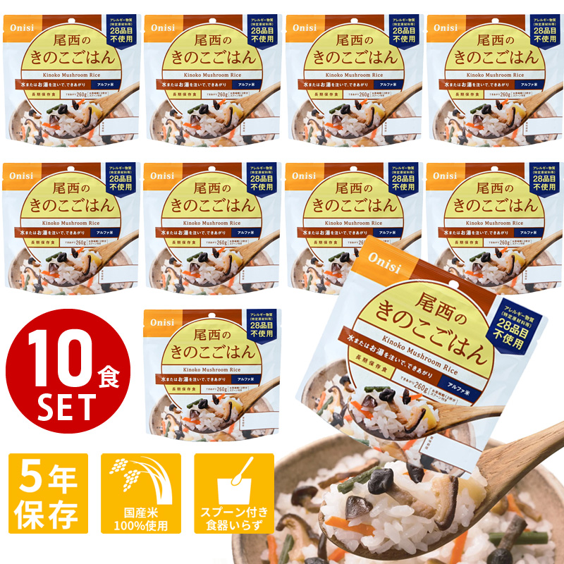 尾西食品〕 アルファ米/保存食 〔白飯 100ｇ×100個セット〕 日本災害食