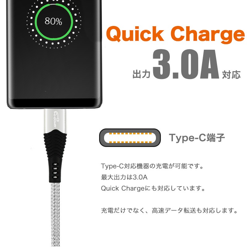 Type-C ケーブル 2m 急速充電 3A 金メッキコネクタ スマホ充電器 Typec USB 充電ケーブル データ転送 android アイコス3  その他対応 :s-5954430-:AS shop - 通販 - Yahoo!ショッピング - 일본구매대행 직구 재팬24